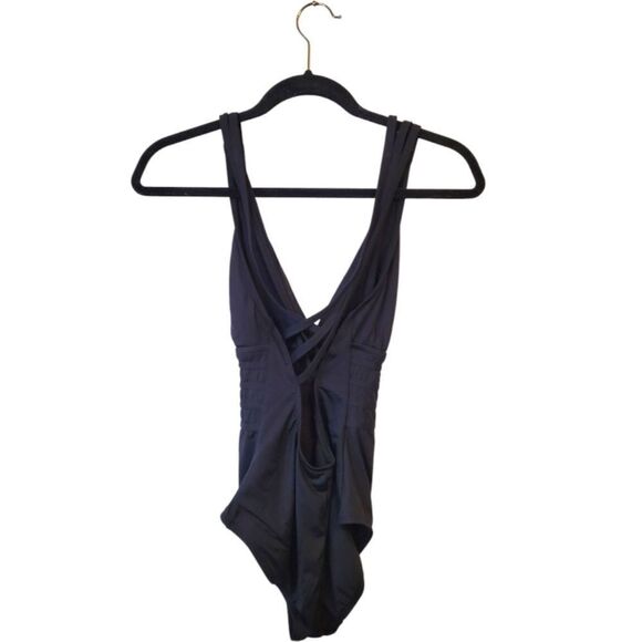 La Blanca Women's Black Strappy One Piece Swimsuit Size US 6 - Picture 2 of 7